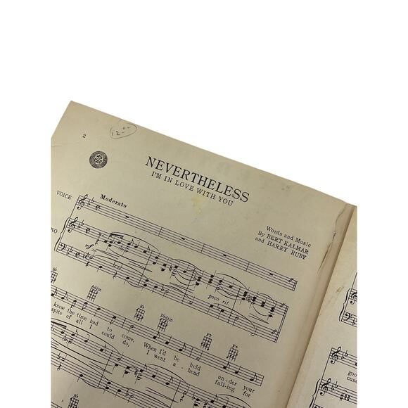 Nevertheless Im In Love With You Sheet Music Kalmar Ruby Three Little Words - Picture 3 of 6